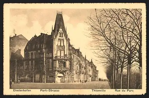 AK Diedenhofen / Thionville, Park-Strasse / Rue du Parc