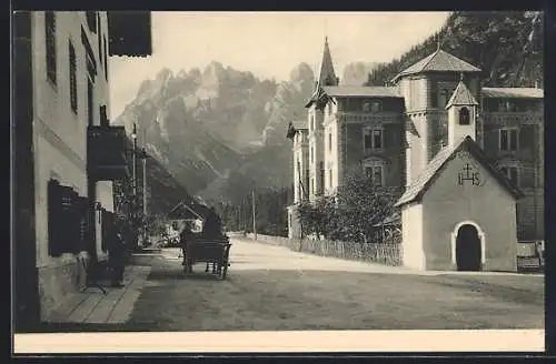 AK Landro, Ortsansicht mit Blick zum Monte Cristallo