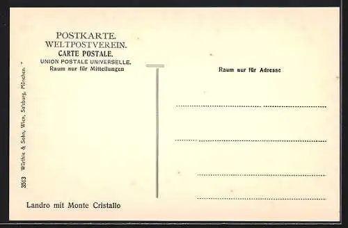 AK Landro, Ortsansicht mit Blick zum Monte Cristallo