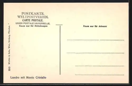 AK Landro, Ortsansicht mit Blick zum Monte Cristallo