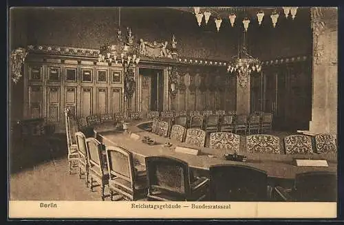 AK Berlin-Tiergarten, Reichstagsgebäude, Bundesratssaal, Innenansicht