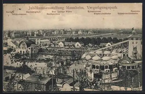 AK Mannheim, Jubiläumsausstellung, Blick auf den Vergnügungspark