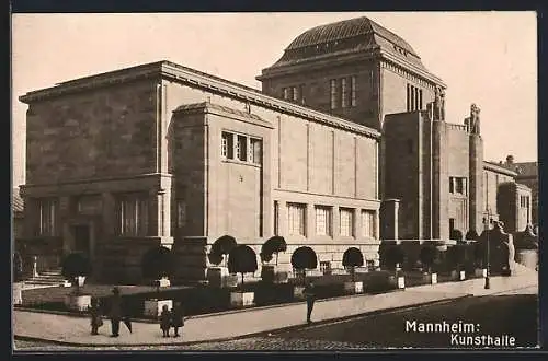 AK Mannheim, Kinder vor der Kunsthalle