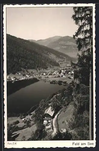 AK Feld am See, Traumhafter Blick auf Ort und See