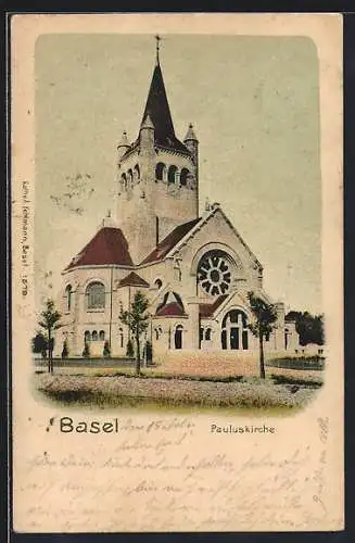 AK Basel, Partie an der Pauluskirche