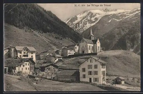 AK Trient, Teilansicht mit Kirche, le Village