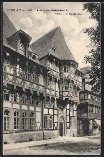 AK Goslar am Harz, Altes Haus Marktstrasse 1 (Polizei- und Standesamt)