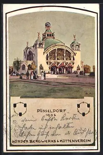 AK Düsseldorf, Industrie- u. Gewerbe-Ausstellung 1902, Hörder Bergwerks- u. Hüttenverein