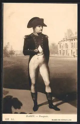 AK Isabey, Napoleon Bonaparte in Uniform mit Hut