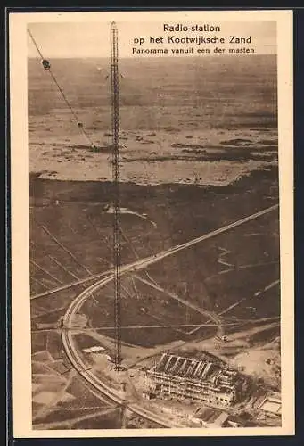 AK Kootwijk, Kootwijksche Zand, Radio-station, Panorama vanuit een der masten