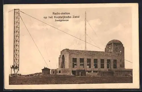 AK Kootwijk, Kootwijksche Zand, Radio-Station, Zendgebouw