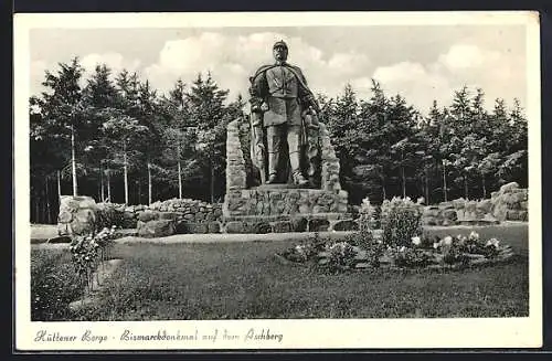 AK Ascheffel, Hüttener Berge, Bismarckdenkmal auf dem Aschberg