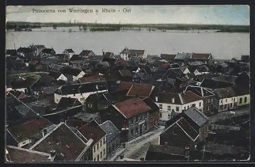 AK Köln-Worringen, Panorama aus der Vogelschau