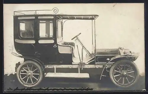 Foto-AK Historisches Chauffeur-Auto mit Kabine