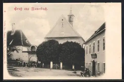 AK Mauerbach, Partie an der Kirche