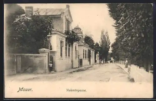 AK Wien, Mauer, Blick in die Valentingasse