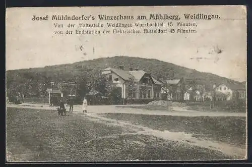 AK Weidlingau, Josef Mühlendorfer`s Winzerhaus am Mühlberg