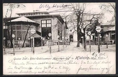 AK Hietzing /Wien, Hotel Hietzinger Hof, Bes. Gustav Todt