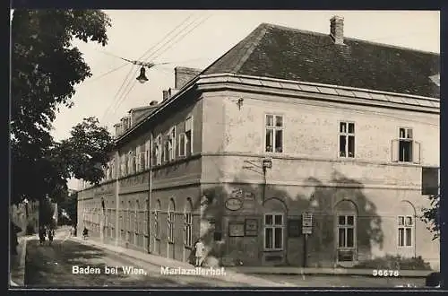 AK Baden bei Wien, Blick auf den Mariazellerhof