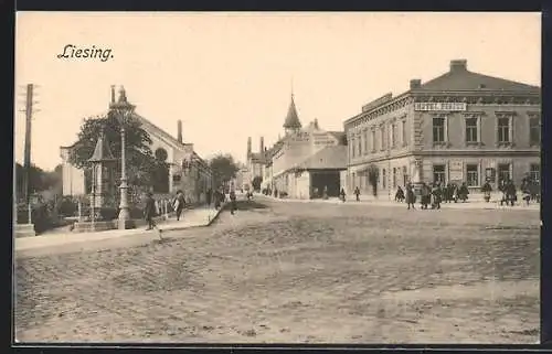 AK Wien-Liesing, Ortsansicht mit Hotel Pibitz