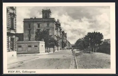 AK Wien, Strassenpartie auf der Gablenzgasse