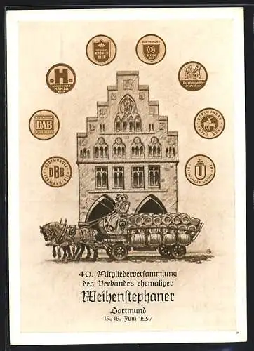 Künstler-AK Dortmund, 40. Mitgliederversammlung des Verbandes ehemaliger Weihenstephaner 1957