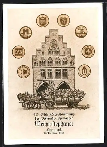 Künstler-AK Dortmund, 40. Mitgliederversammlung des Verbandes ehemaliger Weihenstephaner 1957