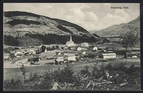 AK Kirchberg /Tirol, Ortsansicht mit Umgebung