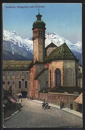 AK Innsbruck, Burggraben und Hofkirche