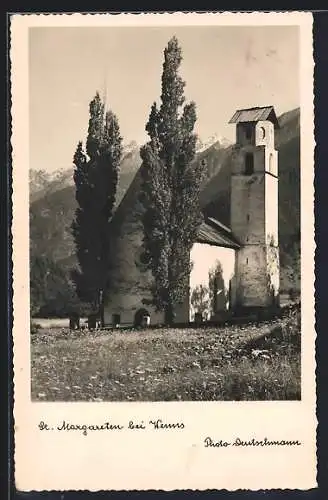 AK Wenns, St. Margareten, Kirche in der Sommersonne