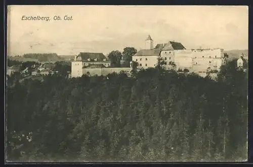 AK St. Gotthard im Mühlkreis, Eschelberg, Blick auf die Burg