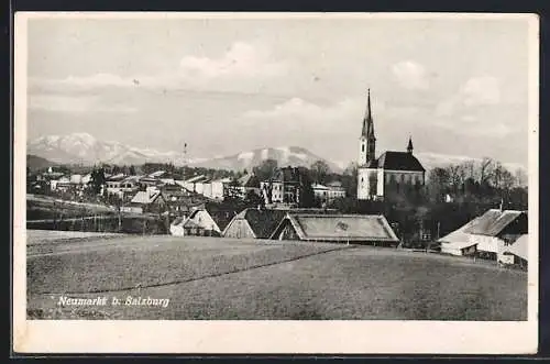 AK Neumarkt b. Salzburg, Teilansicht mit Kirche