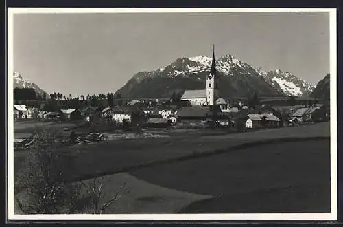 AK Maria Pfarr, Gesamtansicht gegen die Berge