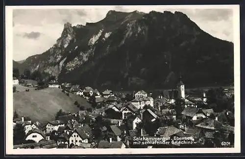 AK Ebensee /Salzkammergut, Ortsansicht mit schlafender Griechin