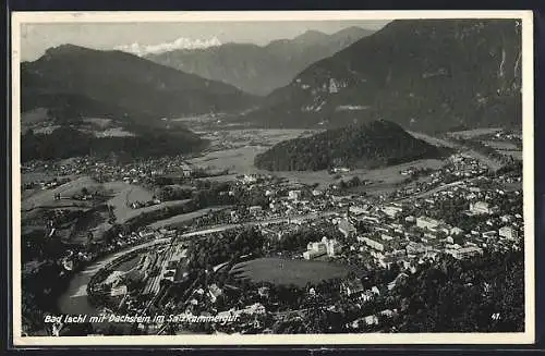 AK Bad Ischl /Salzkammergut, Ortspanorama mit Dachstein