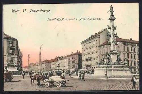 AK Wien, Tegetthoff-Monument v. Prof. Kundmann in der Praterstrasse