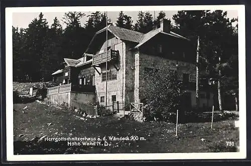 AK Herrgottschnitzerhaus an der Wandeck, Partie an der Berghütte