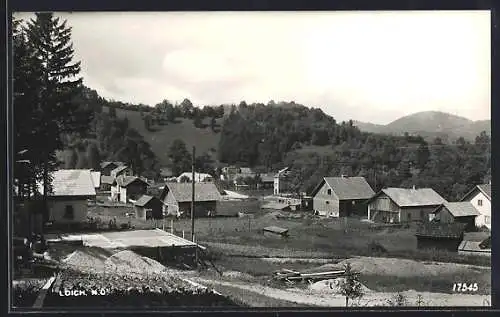 AK Loich /N.-Ö., Ortsansicht aus der Vogelschau