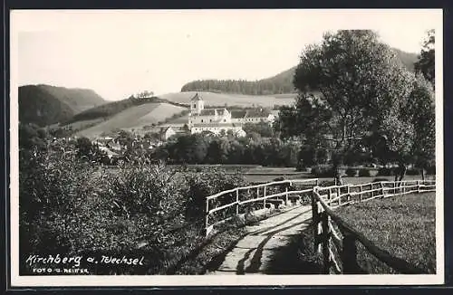 AK Kirchberg a. Wechsel, Ortsansicht aus der Ferne