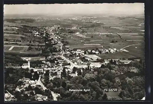 AK Rotenturm /Bgld., Fliegeraufnahme des Ortes