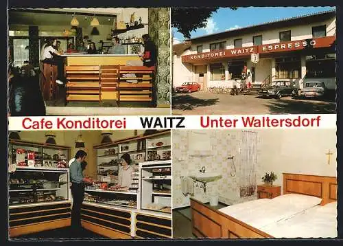 AK Unter-Waltersdorf, Café-Konditorei Gerhard Waitz, Hauptplatz 9