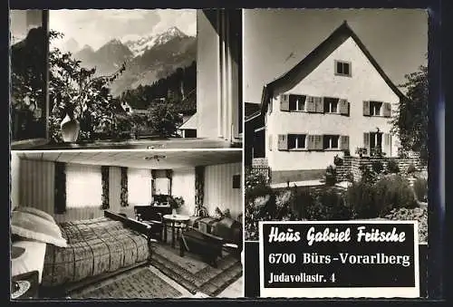 AK Bürs /Vorarlberg, Pension Gabriel Fritsche in der Judavollstrasse 4