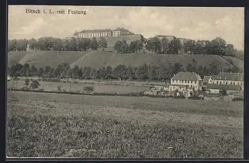 AK Bitsch i. L., Ansicht mit der Festung