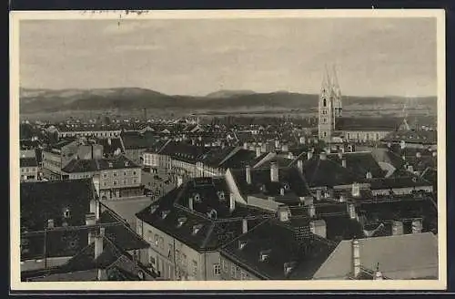 AK Wiener Neustadt, Ansicht gegen die Hohe Wand