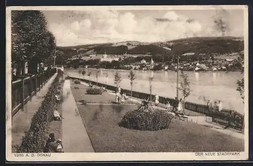 AK Ybbs a.d. Donau, Stadtpark, Ortsansicht