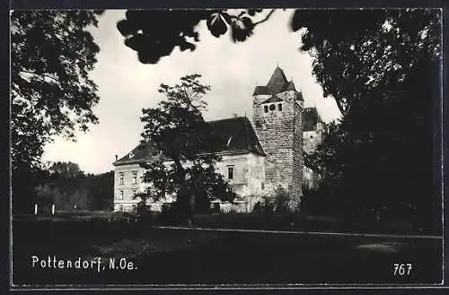 AK Pottendorf, Blick auf das Schloss