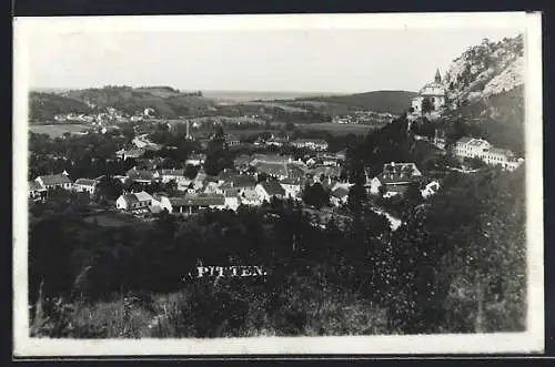 AK Pitten, Ortsansicht vom Wald aus