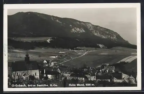 AK Grünbach, Blick auf die Hohe Wand