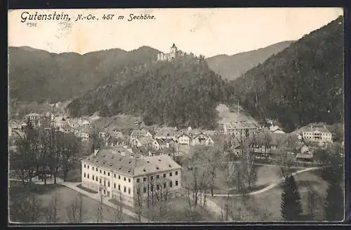 AK Gutenstein, Teilansicht aus der Vogelschau