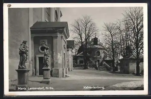 AK Maria Lanzendorf, Partie am Kalvarienberg